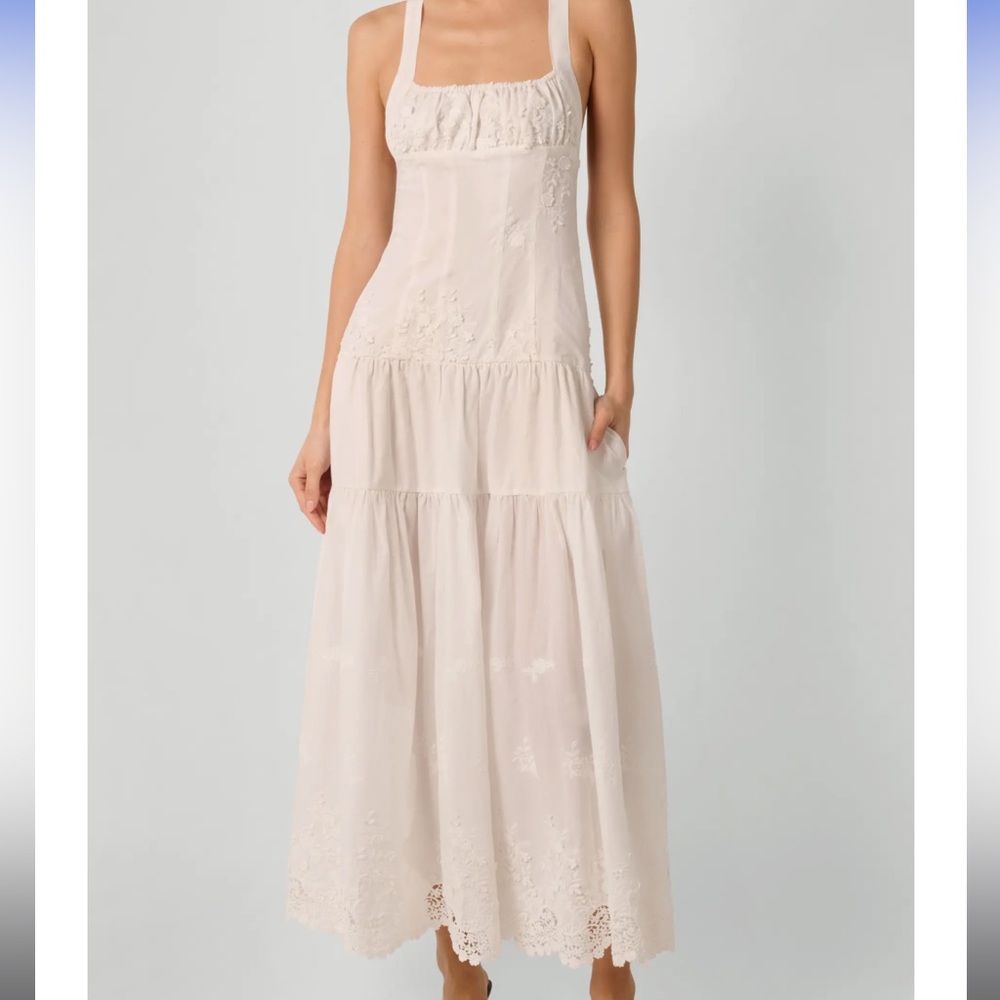Drop waist tier midi dress WEWOREWHAT